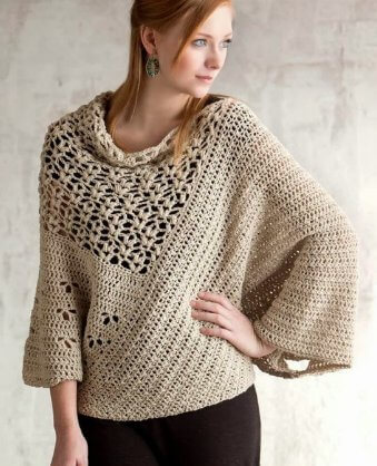 Poncho crochet mujer -