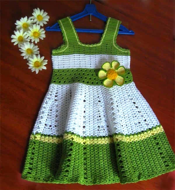 Vestido para niña Sueño de primavera - Crochetisimo