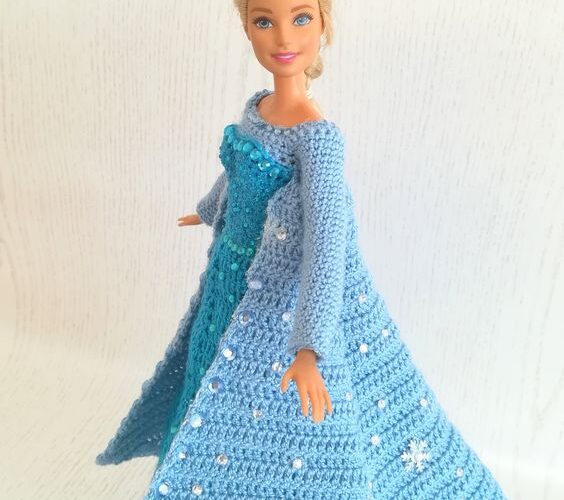 Patrones de vestidos para muñecas barbie a crochet - Crochetisimo