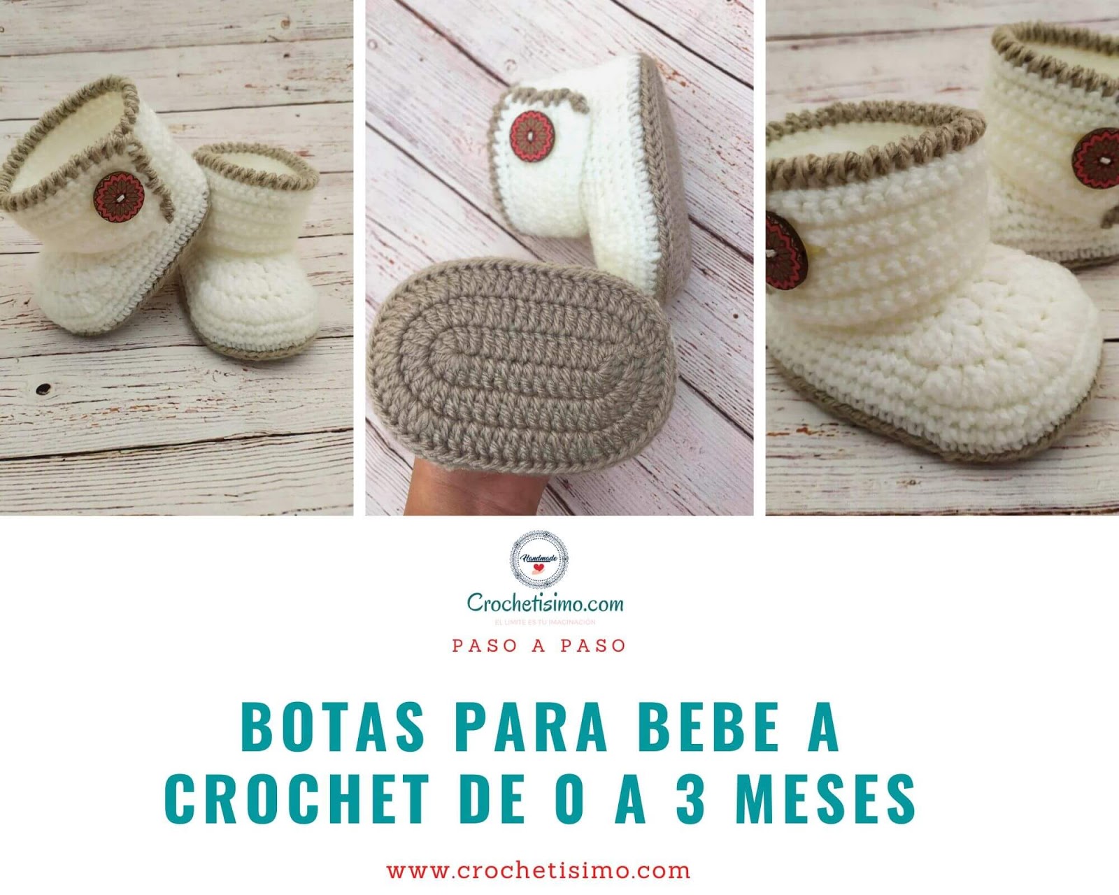 Botas para 0 a 3 meses - Crochetisimo