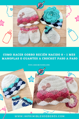 músculo Me preparé posterior COMO HACER GORRO RECIÉN NACIDO 0 - 1 mes / MANOPLAS O GUANTES A CROCHET  PASO A PASO - Crochetisimo