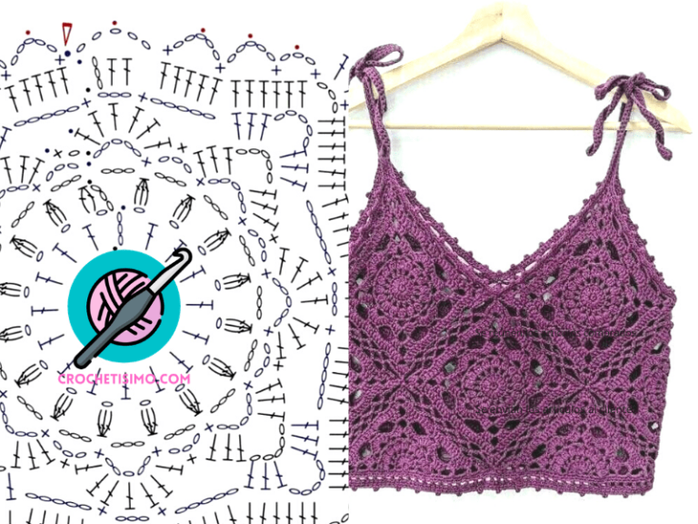Patrón de Top a crochet o ganchillo. Fácil y rápido! - Crochetisimo