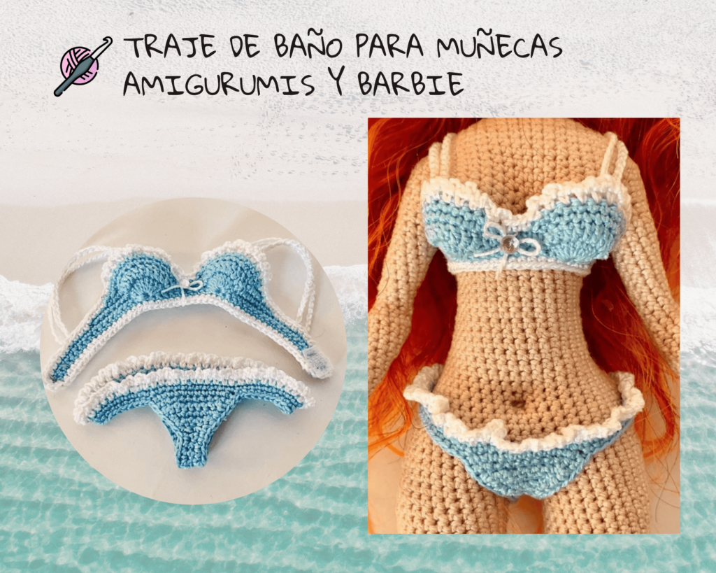 TRAJE DE BAÑO PARA AMIGURUMIS Y BARBIE Crochetisimo
