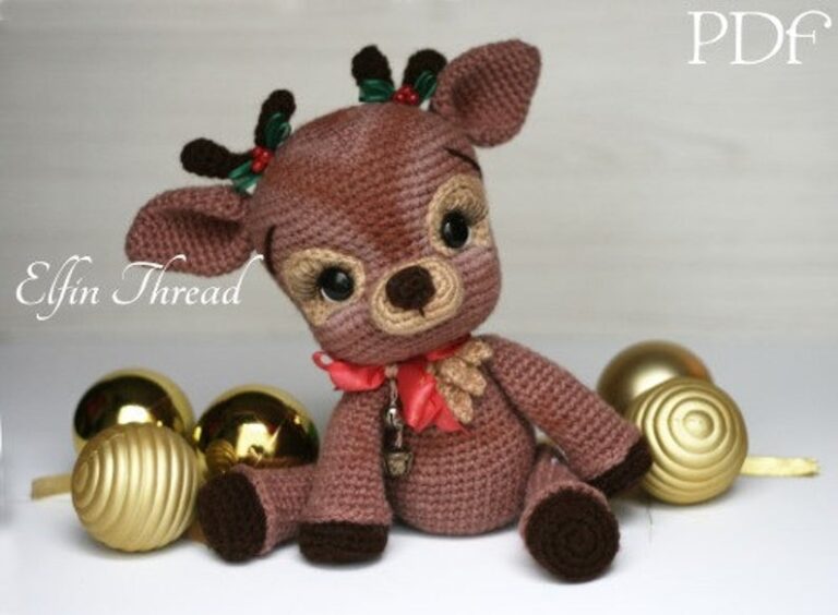 PATRÓN GRATIS RENO NAVIDEÑO AMIGURUMI paso a paso en español - Crochetisimo