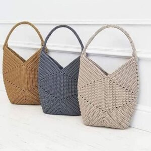 PATRÓN GRATIS Elegante Bolsa a crochet con Hexágonos (fácil)