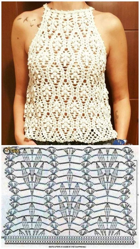 12 Disenos de Blusas a Crochet para principiantes Crochetisimo