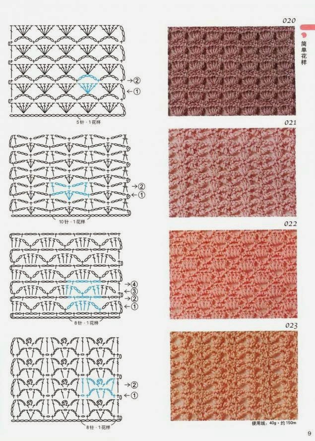 60 Hermosos Puntos Fantasía en crochet - Crochetisimo