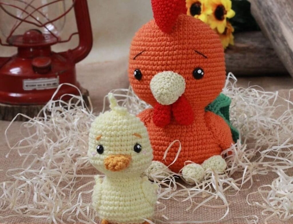 Marcadores crochet pollito