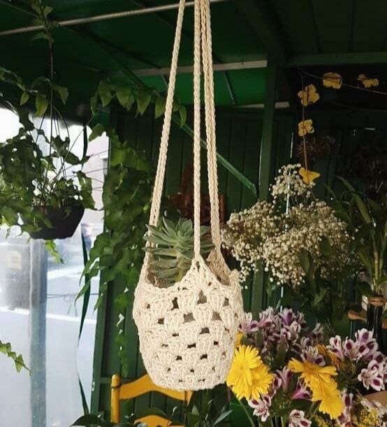 PATRON Maceta colgante de Ganchillo - Crochetisimo