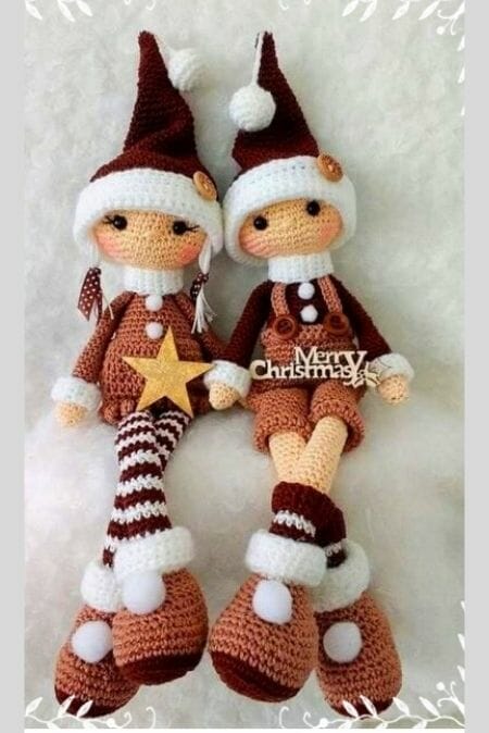 jazz escaramuza Cesta PATRON GRATIS Elfos Adornos de Navidad Juguete Amigurumi - Crochetisimo