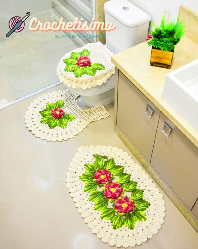 👉❤️JUEGO DE BAÑO O SET DE BAÑO PATCHWORK