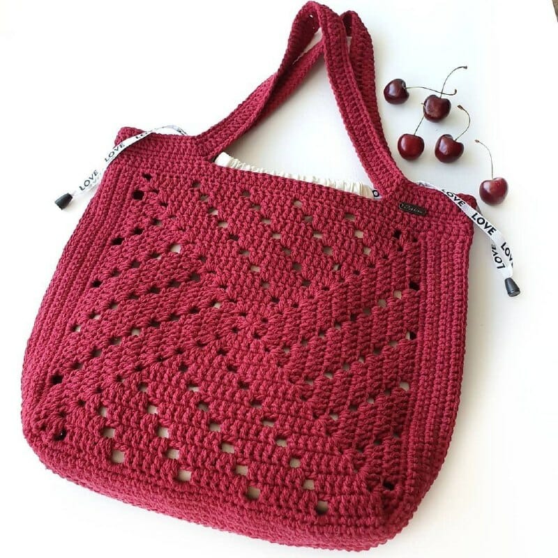 2 patrones de bolso tejido al crochet