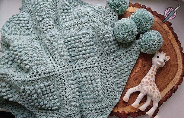 Interprete sonriendo Groenlandia PATRÓN GRATIS Manta para Bebé a Crochet - Crochetisimo