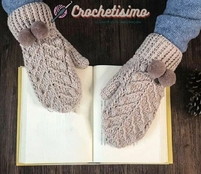 PATRÓN Guantes a para Invierno Crochetisimo