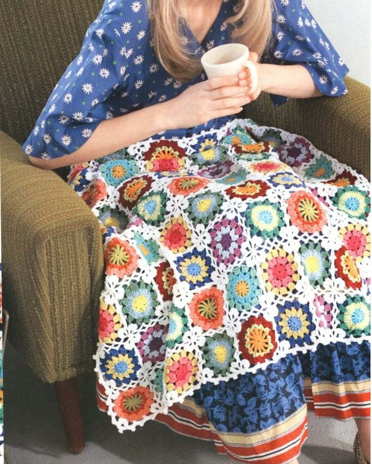 Maestro Mente distrito PATRÓN GRATIS Manta Primavera en Crochet - Crochetisimo