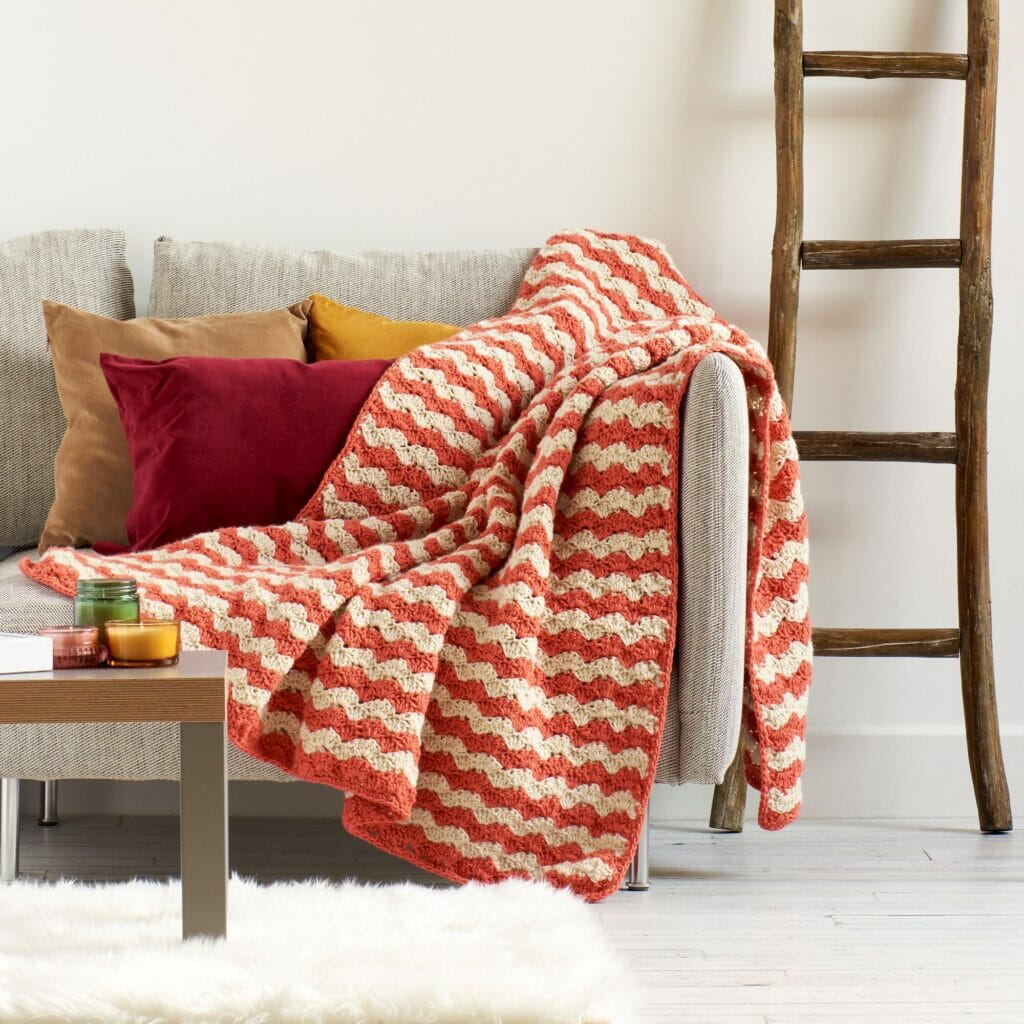 PATRÓN GRATIS Manta Adria Punto Abanico a Crochet