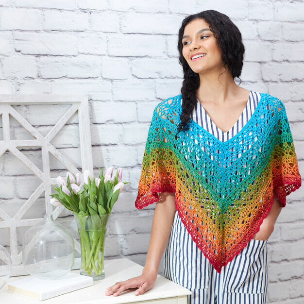 PATRÓN GRATIS Poncho Punto Calado a Crochet (Muy - Crochetisimo