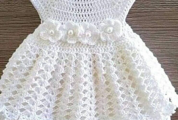 GRATIS Vestido para Niña de 0-6 en Crochet Crochetisimo