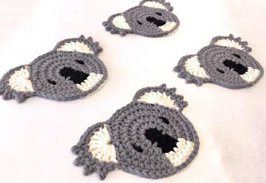desayuno sacudir Analítico PATRÓN GRATIS Posa-vasos Koalas en Crochet - Crochetisimo