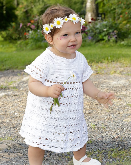 PATRÓN GRATIS Vestido en Crochet para Bebe Hada de la Primavera a Crochet -  Crochetisimo