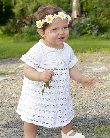 Yo el plastico Brillante PATRÓN GRATIS Vestido en Crochet para Bebe Hada de la Primavera a Crochet -  Crochetisimo