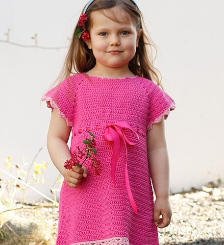 PATRÓN GRATIS Vestido Primavera para Niña a Crochet -