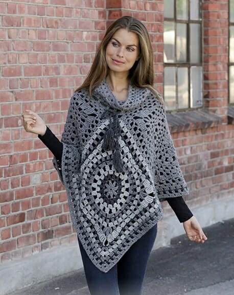 PATRÓN GRATIS Poncho de Nepal en Crochetisimo