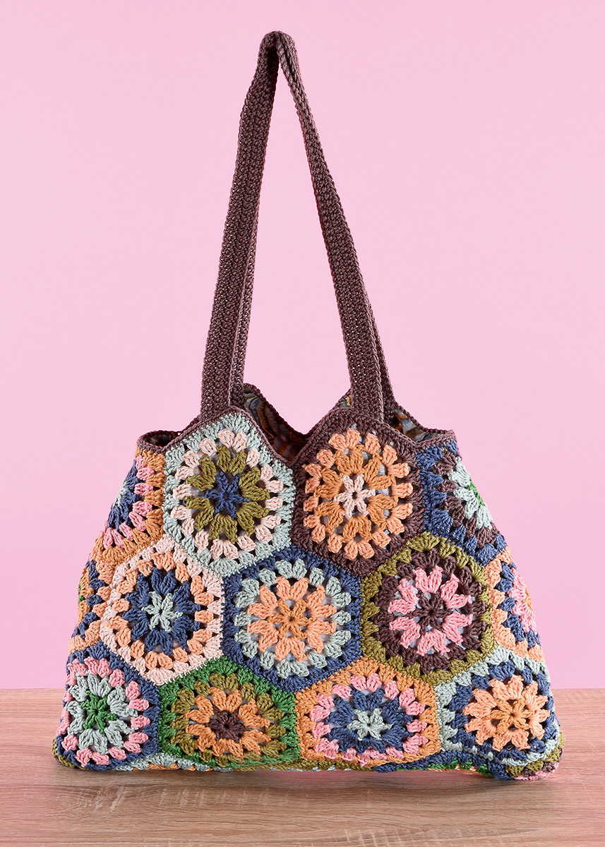 PATRÓN Bolso con Motivos Granny en Crochet Crochetisimo