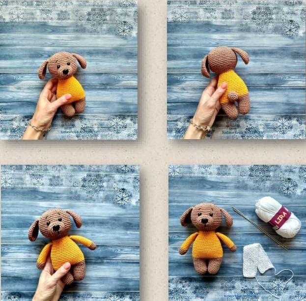 PDF Lindo Cachorro Amigurumi Patron Gratis Montaje