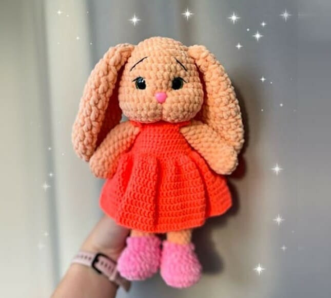 PATRÓN GRATIS Suave Conejita de Peluche Amigurumi paso a paso - Crochetisimo