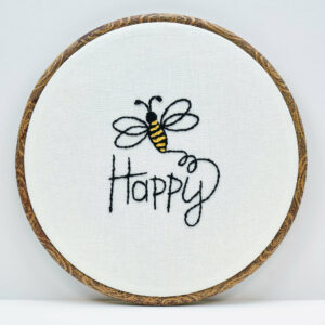 PATRÓN GRATIS Bordado Abeja Feliz en Crochet