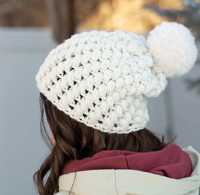 Gorro para la nieve de punto decorado