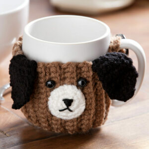 PATRÓN GRATIS Funda para Taza de Cachorrito a Crochet