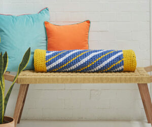 PATRÓN GRATIS Cojín Tubular Punto Tapestry en Crochet