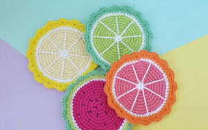 PATRÓN GRATIS Posavasos Citricos en Crochet