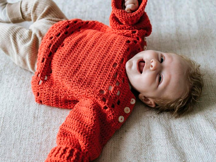 Tóxico Conclusión Separación PATRÓN GRATIS Jersey para Bebé Extra Fino en Crochet