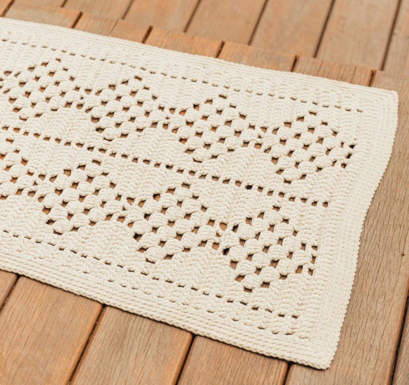 PATRON GRATIS Alfombra para Cocina en Crochet - Crochetisimo