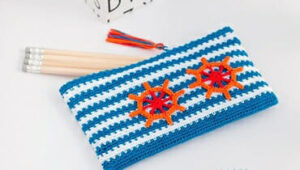PATRÓN GRATIS Estuche Marinero en Crochet