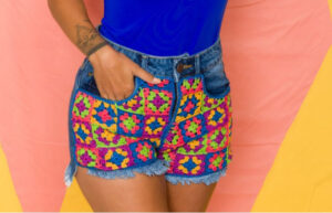 Aplicaciones Granny para Shorts a Crochet PATRÓN GRATIS