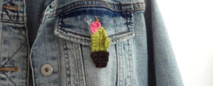 Broche de Cactus en Crochet PATRÓN GRATIS