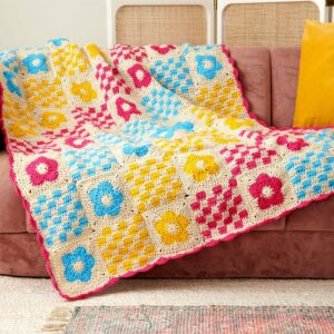 Motivo Floral para Manta en Crochet PATRÓN GRATIS