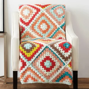 🌞 Manta Carnaval de Rombos a Crochet PATRÓN GRATIS