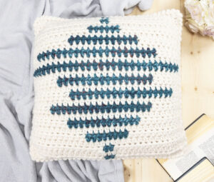 Cojín Geo en Crochet PATRÓN GRATIS
