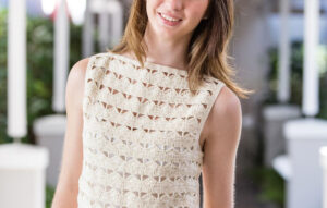 Blusa de Cuello Recortado en Crochet PATRÓN GRATIS