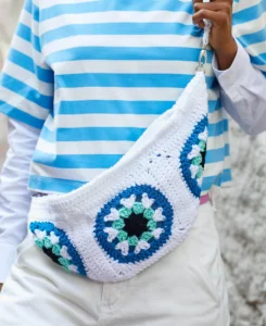 Riñonera Briza Marina en Crochet Patrón Gratis