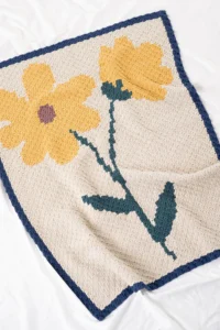 Manta Jardín en C2C Patrón en Crochet Gratis
