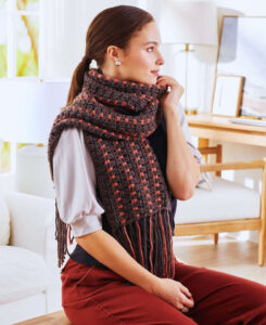 Bufanda Anny en Crochet Patron Gratis
