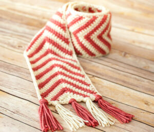 Bufanda de Chevron Patrón en Crochet Gratis
