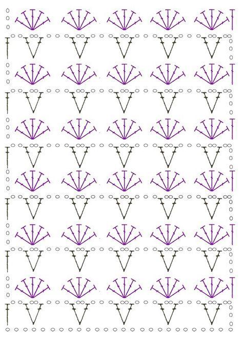 Cómo tejer punto de crochet tunecino con abanicos