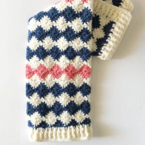 Manta Punto De Arlequín Patrón en Crochet Gratis
